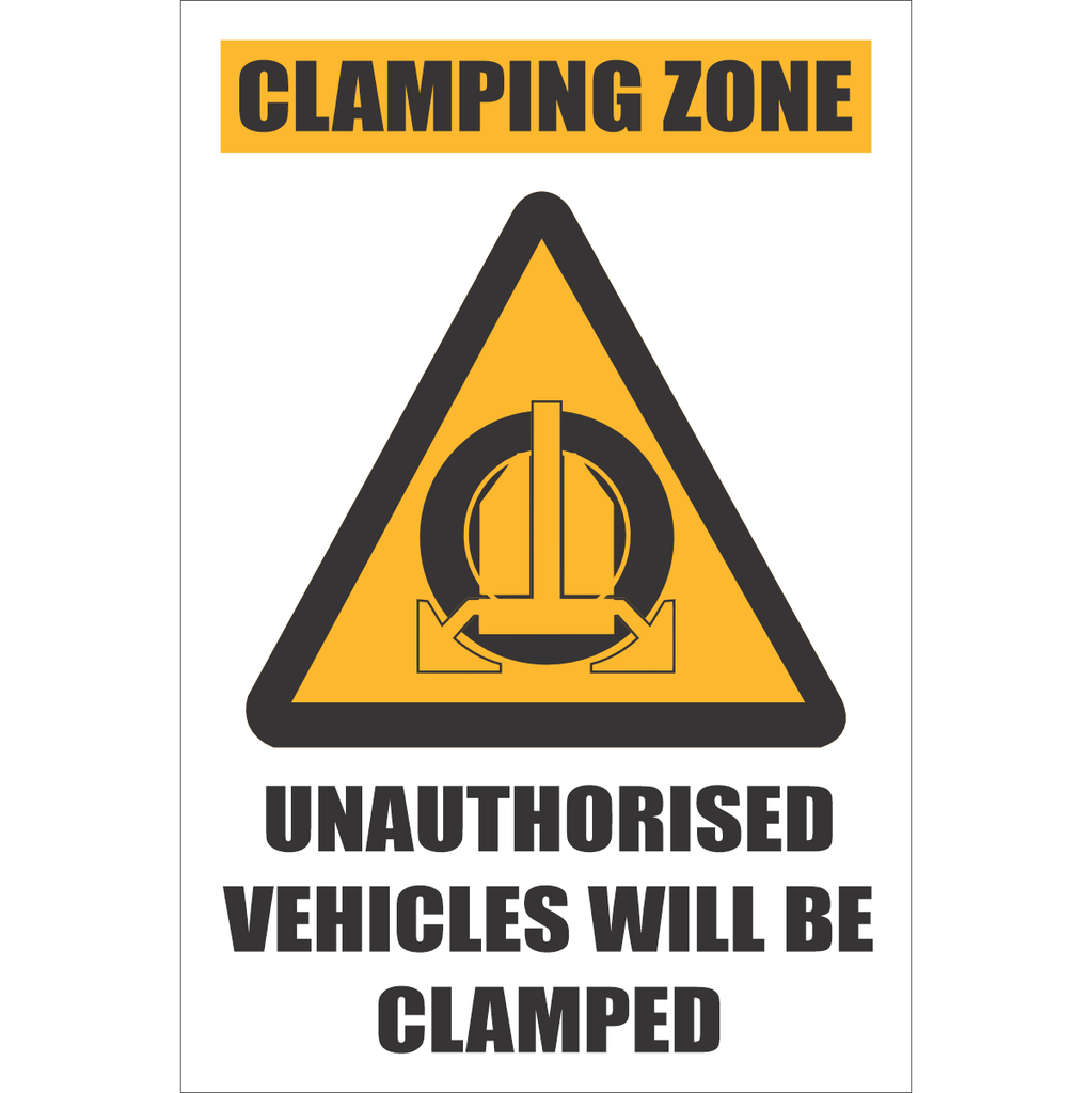 Clamping Zone Sign CU4